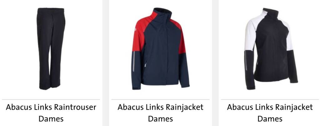 regenkleding golf dames