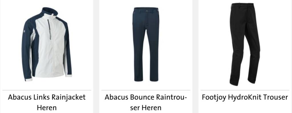 regenkleding golf heren